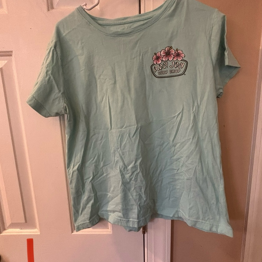 Mint Green Graphic Short Sleeve Tee